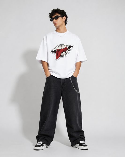 Tongue Out Oversized Tee