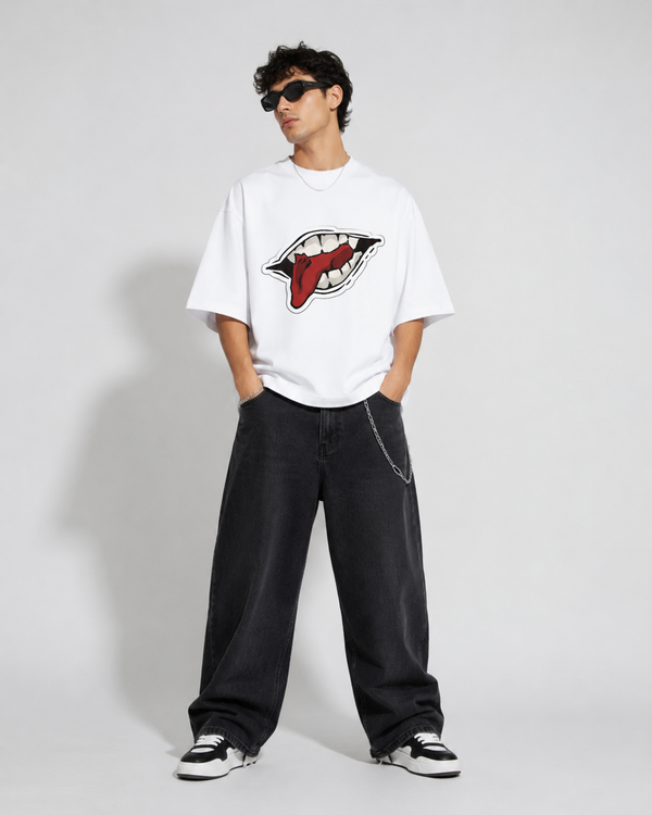 Tongue Out Oversized Tee